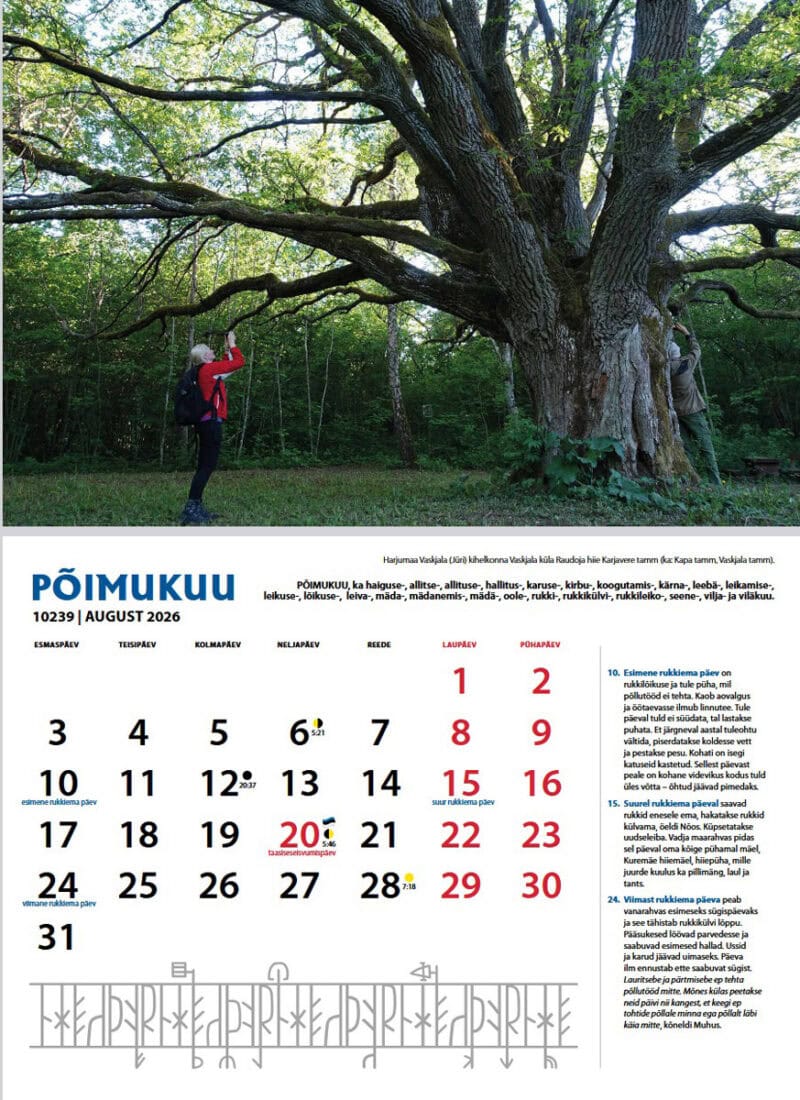 Hiiekalender 2026 – põimukuu